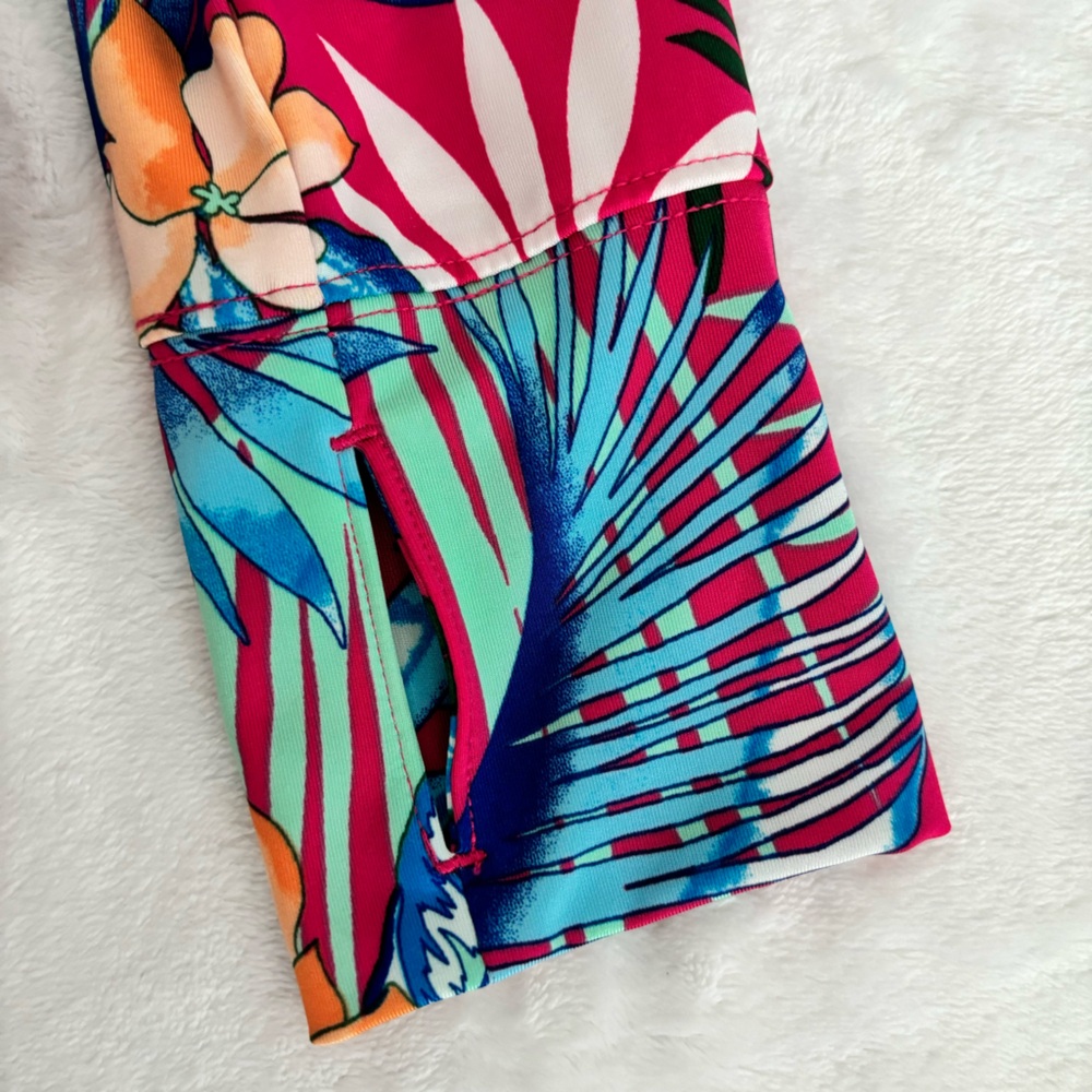 TOMMY BAHAMA Golf & Tennis Zippered Tropical Print Fitted Jacket--NWT--M - Picture 13 of 16